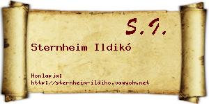Sternheim Ildikó névjegykártya